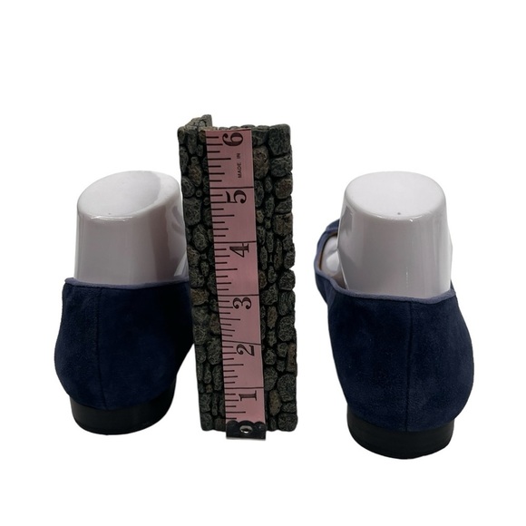 Ann Taylor Blue Suede Slip On Tassel Flats Size 9 1/2 Women’s - Picture 8 of 11